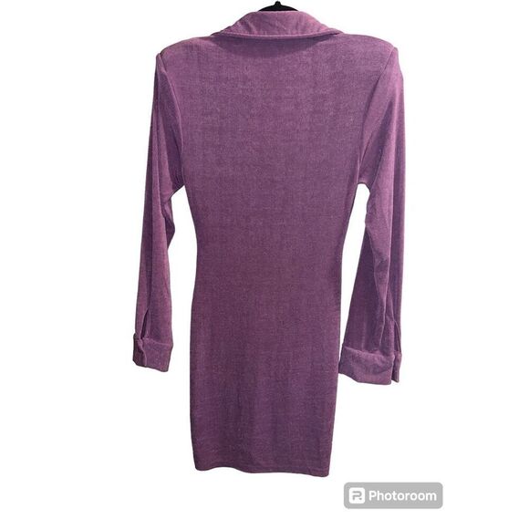 ✨MABLE EMERSYN SLINKY BUTTON DOWN SZ SMALL PURPLE DRESS✨ - Picture 7 of 10